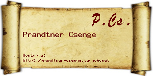 Prandtner Csenge névjegykártya